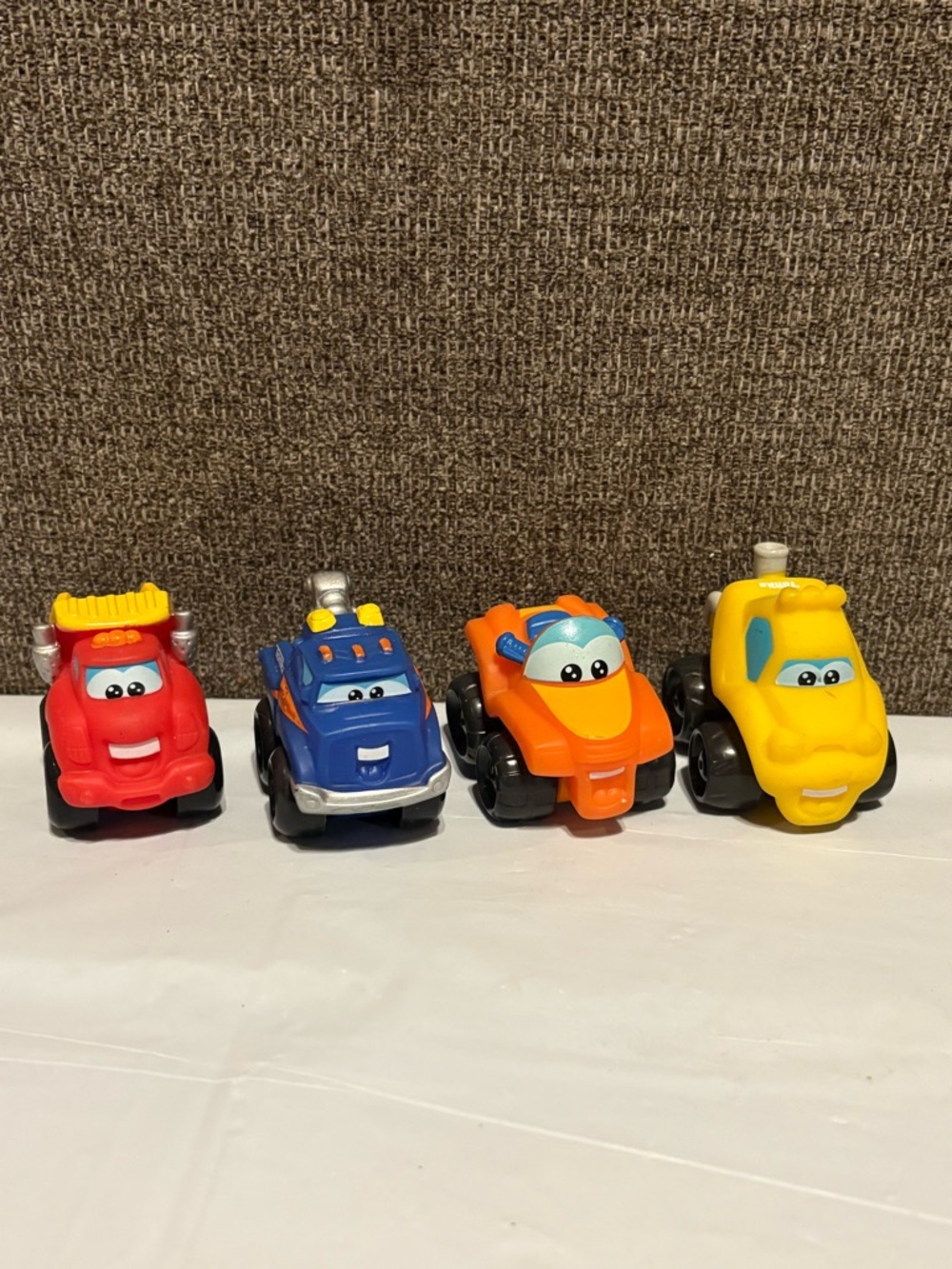 Tonka Chuck & Friends Play Trucks Lot Of 4 Vinyl Dump Truck Toe Truck Toys